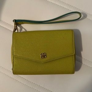 Green and blue Miche wristlet wallet